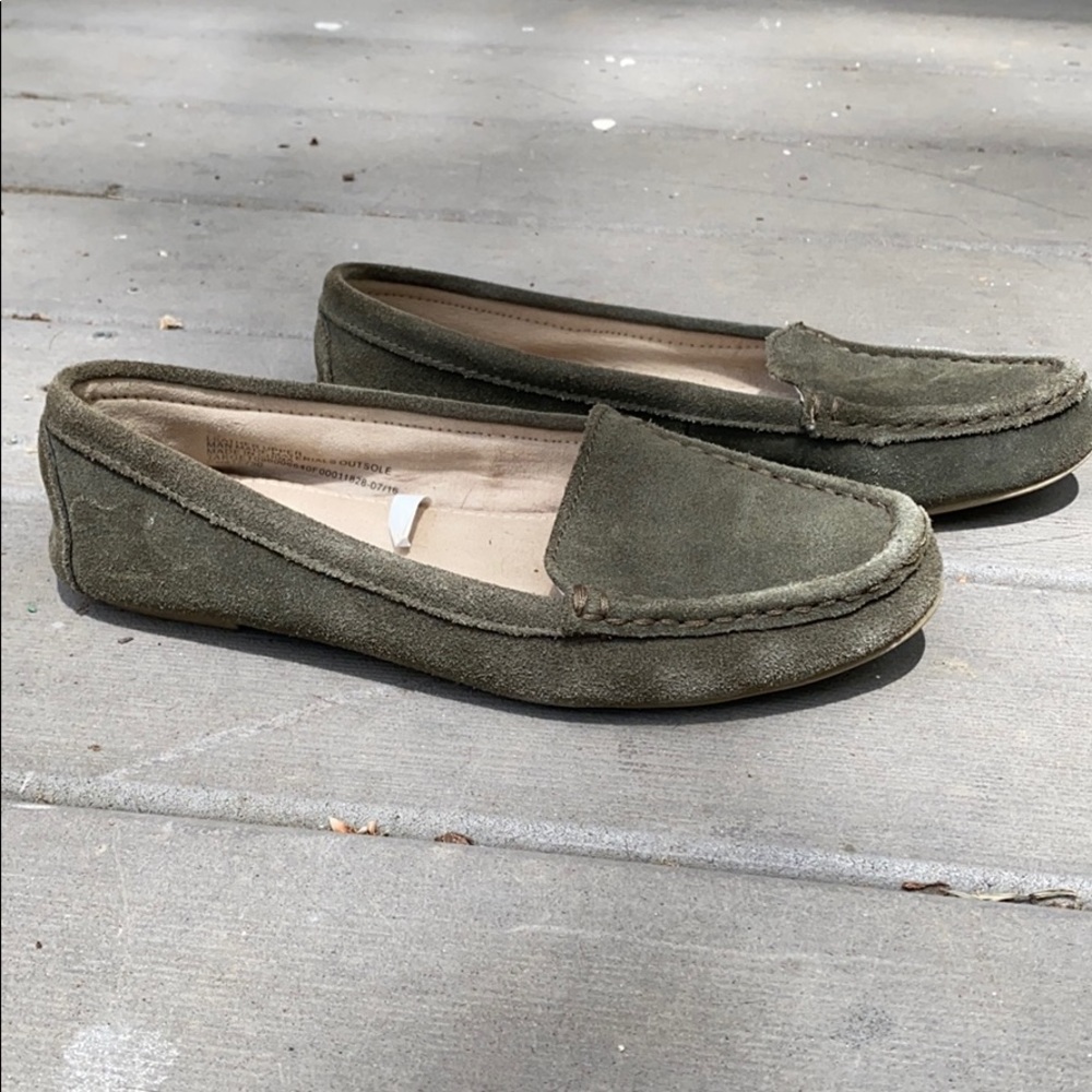 Merona Green Suede Loafers Size 7.5